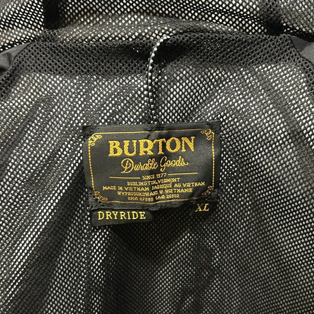 Burton Boys Youth Grey Dryride Mesh Lined Zip Front Hooded Windbreaker XL - Picture 6 of 7
